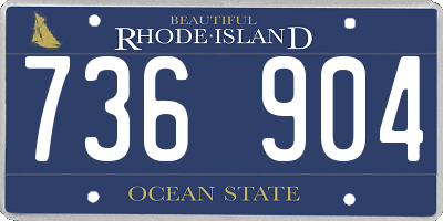 RI license plate 736904