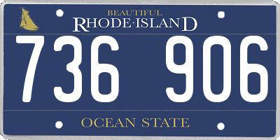 RI license plate 736906