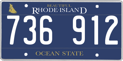 RI license plate 736912