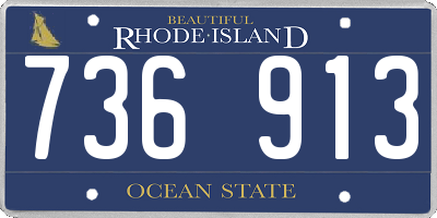 RI license plate 736913