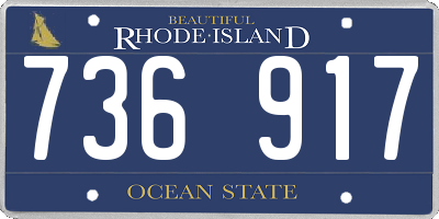 RI license plate 736917