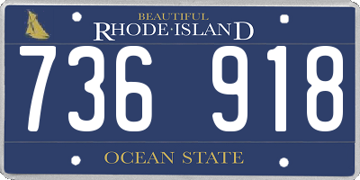 RI license plate 736918