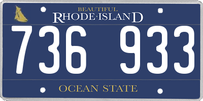 RI license plate 736933