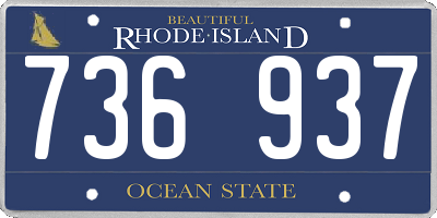 RI license plate 736937