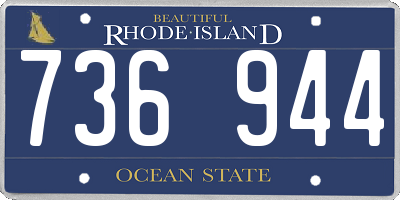RI license plate 736944
