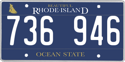 RI license plate 736946