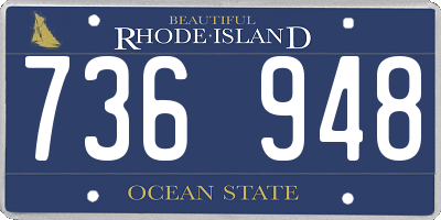 RI license plate 736948
