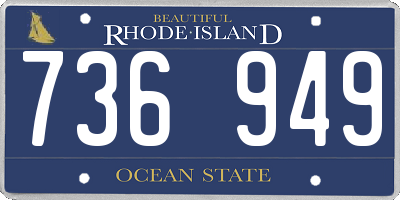 RI license plate 736949