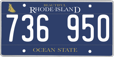 RI license plate 736950