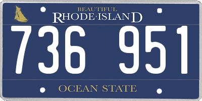 RI license plate 736951