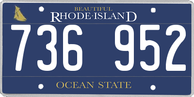 RI license plate 736952