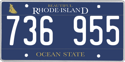 RI license plate 736955
