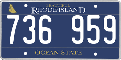 RI license plate 736959