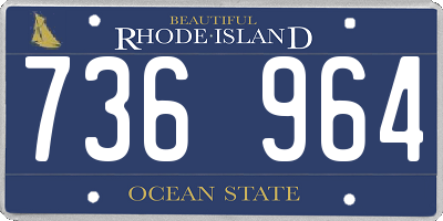 RI license plate 736964