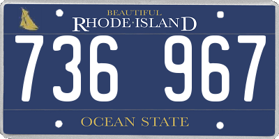 RI license plate 736967