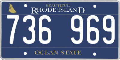 RI license plate 736969