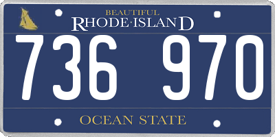 RI license plate 736970