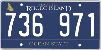 RI license plate 736971