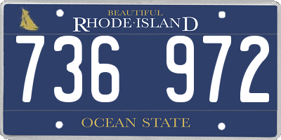RI license plate 736972
