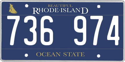 RI license plate 736974
