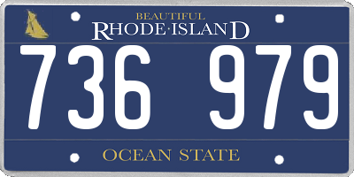 RI license plate 736979