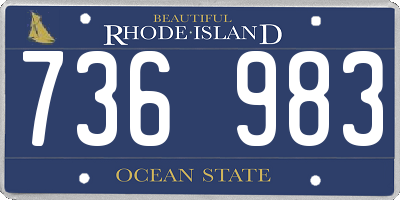 RI license plate 736983