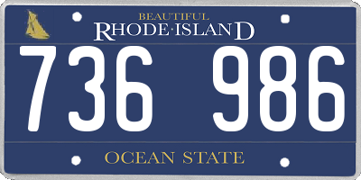 RI license plate 736986