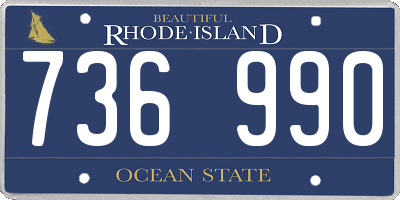 RI license plate 736990