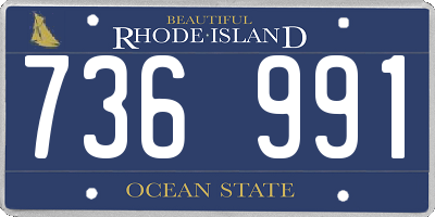 RI license plate 736991