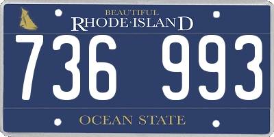 RI license plate 736993