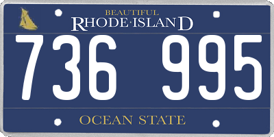 RI license plate 736995