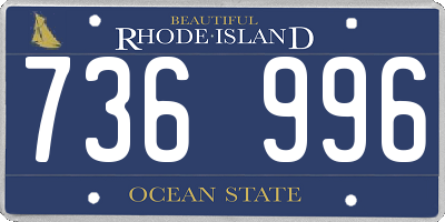 RI license plate 736996