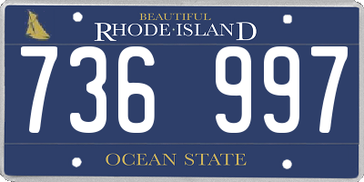 RI license plate 736997