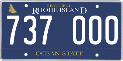 RI license plate 737000