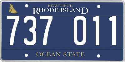 RI license plate 737011