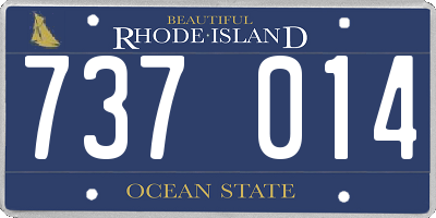 RI license plate 737014