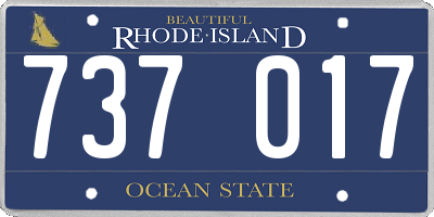 RI license plate 737017