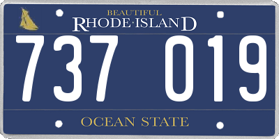 RI license plate 737019