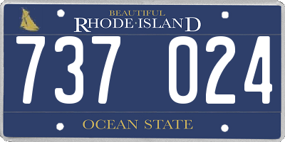 RI license plate 737024