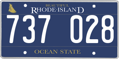 RI license plate 737028