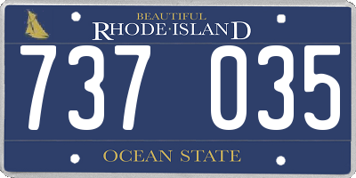 RI license plate 737035