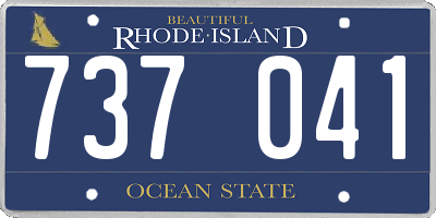 RI license plate 737041