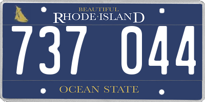 RI license plate 737044