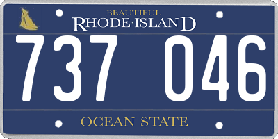 RI license plate 737046