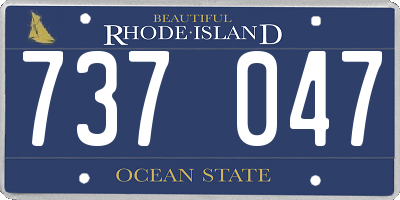 RI license plate 737047
