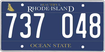 RI license plate 737048