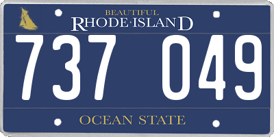 RI license plate 737049