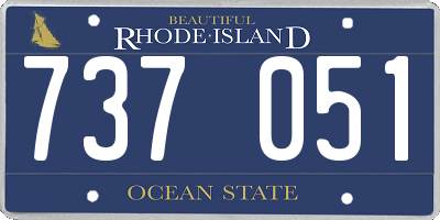 RI license plate 737051