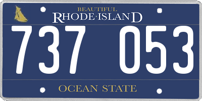 RI license plate 737053