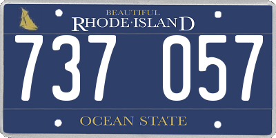 RI license plate 737057